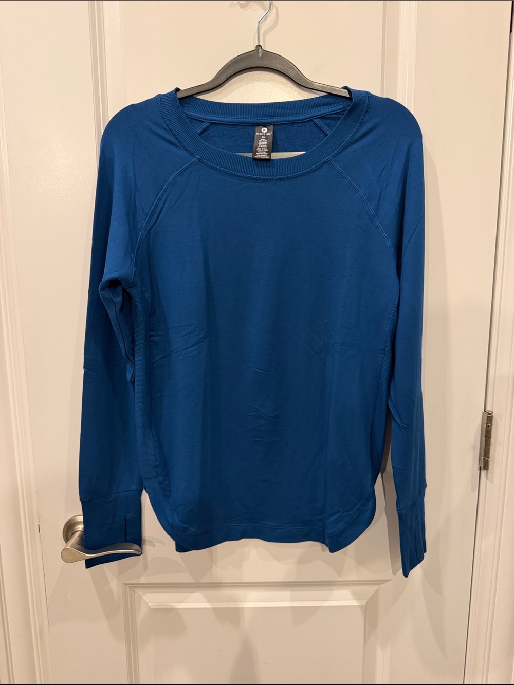 Active Life Blue Crewneck Long Sleeve Top